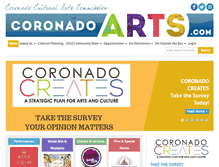 Tablet Screenshot of coronadoarts.com